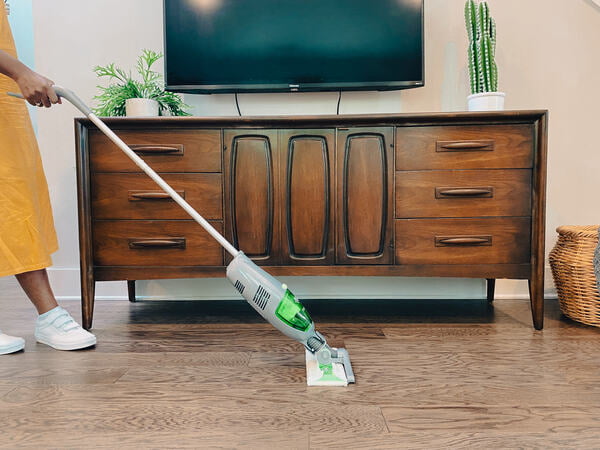 Cleaning the family room